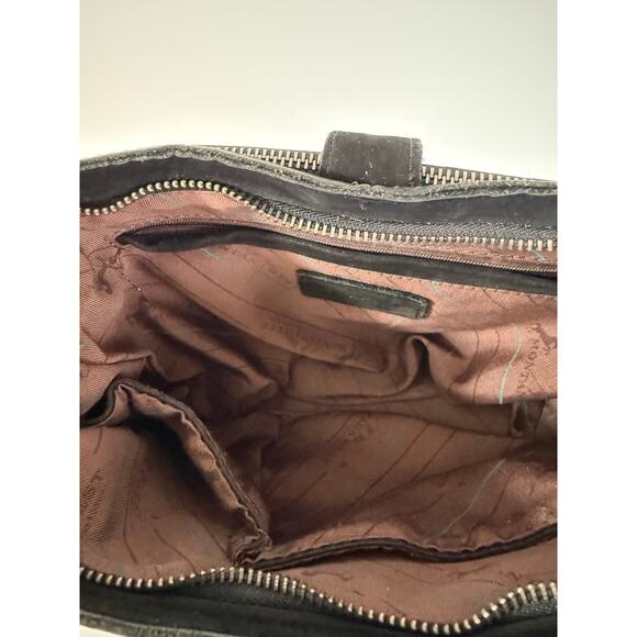 Montana West Black Suede Shoulder Bag Conceal Carry Hobo Tote Bag Fringe Zipper - Picture 7 of 9